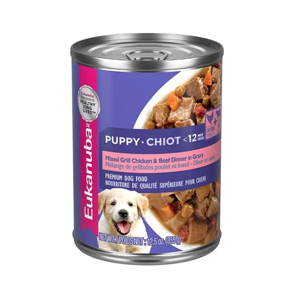 Eukanuba cachorro pollo y res en salsa Puppy Chiot Eukanuba Puppy Mixed Grill Chicken & Beef Dinner in Gravy